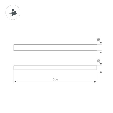 Светильник MAG-FLAT-25-L600-18W Warm3000 (WH, 100 deg, 24V) (Arlight, IP20 Металл, 5 лет)