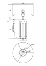 Настольный светильник Muse E27х1, MOD304TL-01GR