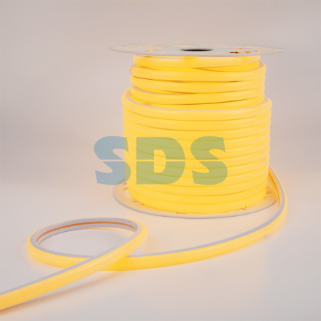 Гибкий неон LED SMD,  форма – D,  16х16 мм,  желтый,  120 LED/м,  бухта 50 м