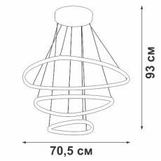 Подвесная светодиодная люстра Vitaluce V04624-03/3S