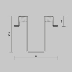 Комплект креплений (для профиля ALM-4625-S-2M) 4 шт.