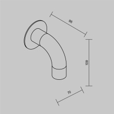 Настенный светильник (бра) Sleek 3000К 2Вт IP65, O477WL-L2GF3K