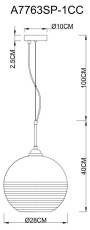 Светильник Arte Lamp WAVE A7763SP-1CC