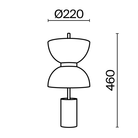 Настольный светильник Kyoto 3000K 11Вт, MOD178TL-L11B3K