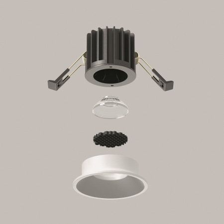 Встраиваемый светильник Round 3000K 7W 60°, DL058-7W3K-W