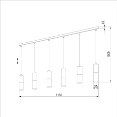 Подвесной светильник TK Lighting 4368 Elit Black