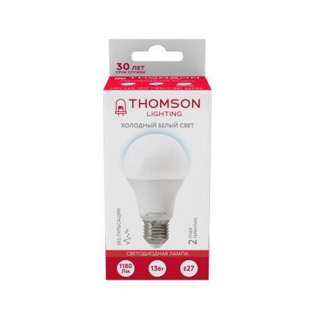 Лампа светодиодная Thomson E27 13W 6500K груша матовая TH-B2304