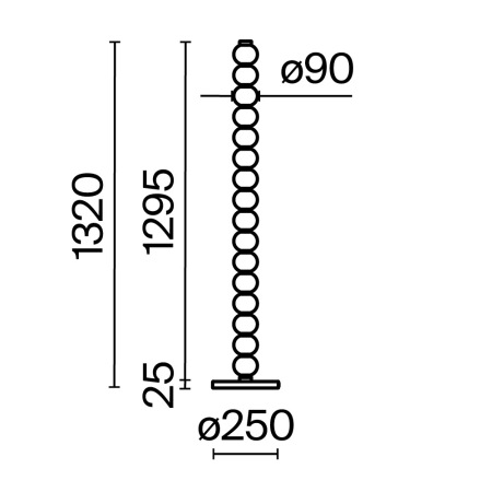Напольный светильник (торшер) Amulet 3000К 33Вт, MOD555FL-L23G3K