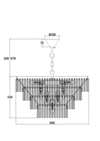 Подвесная люстра Maytoni Colonne MOD093PL-13BS