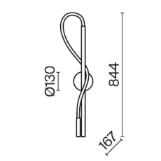 Настенный светильник (бра) Tau 3000К 13Вт MOD166WL-L12G3K