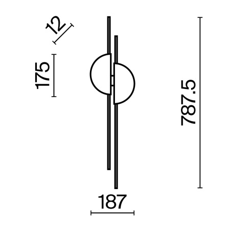 Настенный светильник (бра) Skyline 4000K 23Вт, MOD179WL-L22BS4K