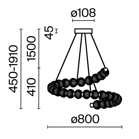 Подвесной светильник Amulet 3000К 40Вт, MOD555PL-L35G3K