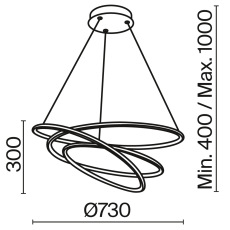 Подвесной светильник Nola 3000-4000К 79Вт, MOD100PL-L88WK1