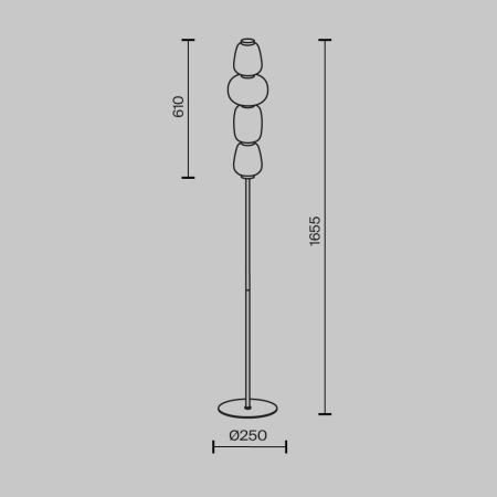 Напольный светильник (торшер) Pattern 3000К 32Вт, MOD267FL-L32G3K