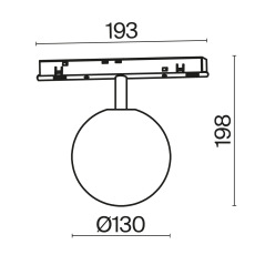Трековый светильник Luna Exility 3000-6000K 5Вт 360° Dim Dali, TR038-4-5WTW-DD-B