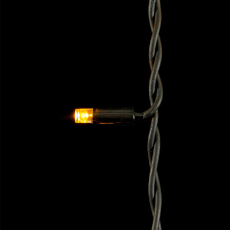 Гирлянда Бахрома 3,1 x 0,5 м Желтая 220В, 120 LED, Провод Черный Каучук, IP54