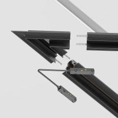 Угол-соединитель 45° Gravity встраиваемый черный TRA010CLS-42B