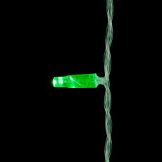 Гирлянда Бахрома с Колпачком 3,1 x 0,5 м Зелёная 220В, 120 LED, Провод Прозрачный ПВХ, IP65
