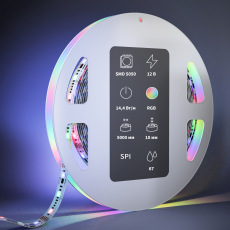 Светодиодная лента 12В 5050 14,4Вт/м RGB 5м IP67, 201244