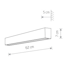 Настенный светильник Nowodvorski Straight Wall Led S 7596