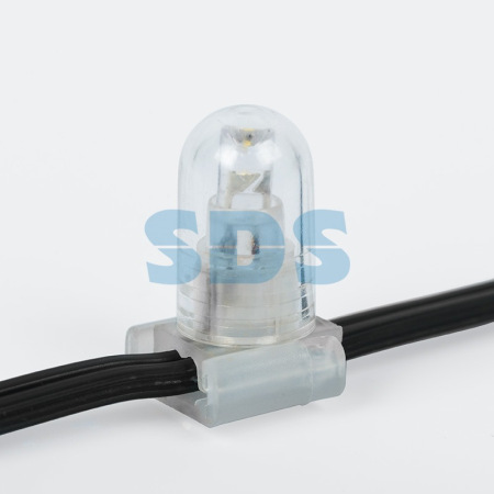 Гирлянда LED Clip Light 12V  шаг 150 мм, цвет диодов ТЕПЛЫЙ БЕЛЫЙ, Flashing (Белый)
