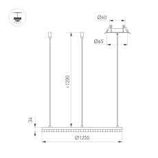 Светильник SP-DIAMOND-R1250-80W Warm3000 (BK, 45 deg, 230V, TRIAC) (Arlight, IP20 Металл, 5 лет)