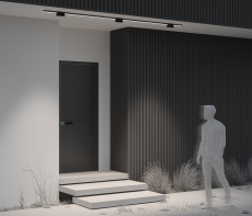 Уличный трековый светильник Points Elasity IP 3000К 10Вт 45° черный, O-TR01-2-S-10WB3K