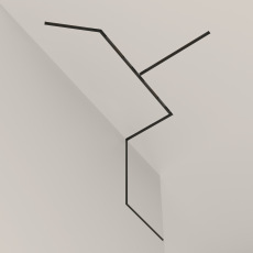 Шинопровод 1м Exility встраиваемый под ГКЛ 12,5мм, черный, TRX034-421.12B