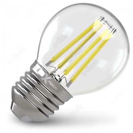 Светодиодная лампа филамент E27 FL G45 4W 220V, 47642