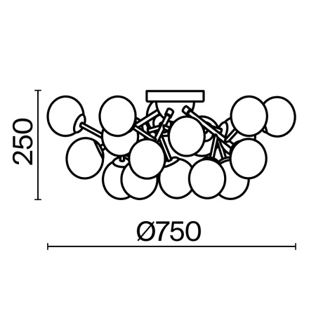 Потолочный светильник Dallas G9х20, MOD545PL-20G