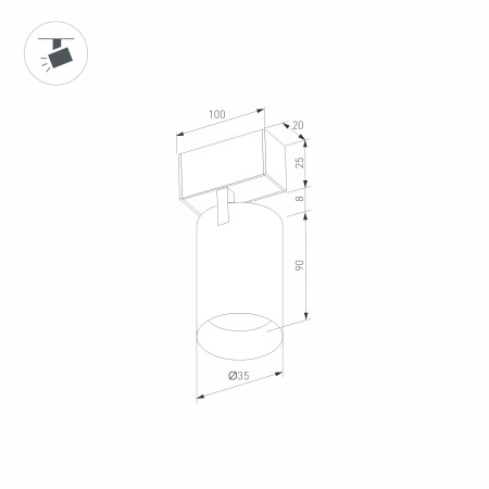 Светильник MAG-SPOT-25-R90-9W Warm3000 (BK, 30 deg, 24V, DALI) (Arlight, IP20 Металл, 3 года)