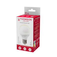 Лампа светодиодная Thomson E27 10W 3000K шар матовая TH-B2041