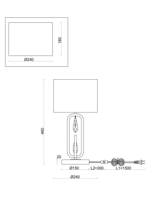 Настольный светильник Riverside, FR1007TL-01BS