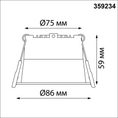 359234 SPOT NT23 282 белый Светильник встраиваемый светодиодный IP20 LED 9W 220V 540Лм 3000К TRAN