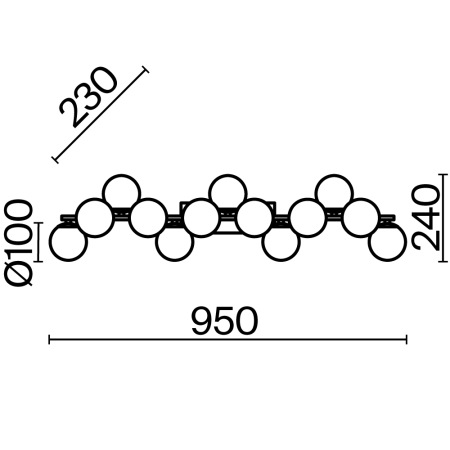 Настенный светильник (бра) Dallas G9х13, MOD547WL-13BS