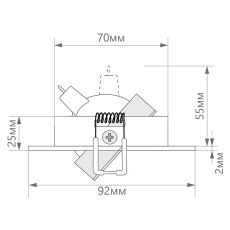 Светильник потолочный встраиваемый, MR16 G5.3, белый-хром DL2811