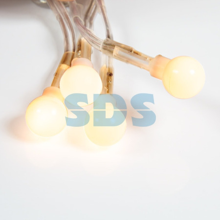 Гирлянда Мишура LED  3 м  Прозрачный ПВХ, 288 диодов, цвет желтый