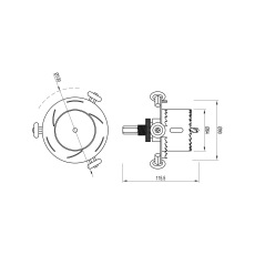 Двухуровневая коронка ATK-DRILL-R64-R90 (Arlight, IP20 Металл, 3 года)
