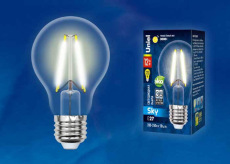 Лампа светодиодная филаментная Uniel E27 12W 3000K прозрачная LED-A60-12W/3000K/E27/CL PLS02WH UL-00004866