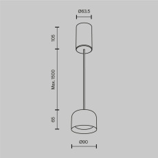 Подвесной светильник Comfy 3000K 12Вт 60°, P113-L12-3K-W