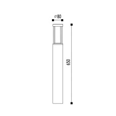 Уличный светодиодный светильник Elvan PJ-1513/1-11,5W-WW-Gr