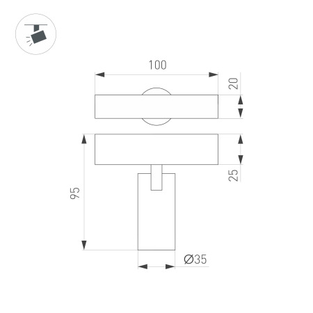 Светильник MAG-SPOT-25-R65-5W Day4000 (WH, 30 deg, 24V) (Arlight, IP20 Металл, 5 лет)