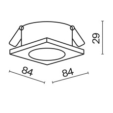 Встраиваемый светильник Stark GU10 1x50Вт IP 65 DL083-01-GU10-SQ-W