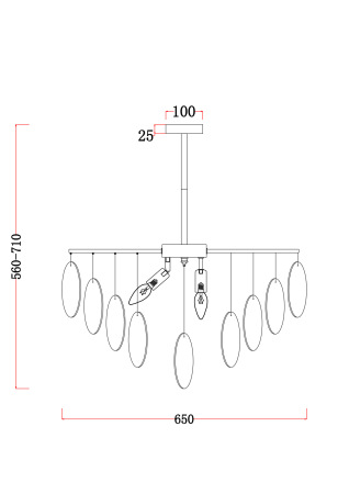 Подвесная люстра Freya Porto FR5104PL-06BS