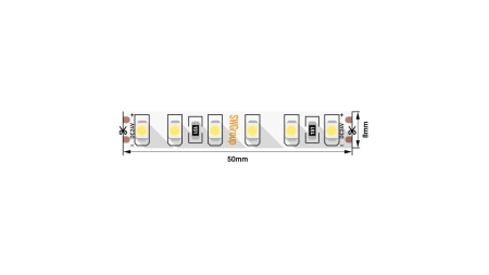 Лента светодиодная стандарт 3528, 120 LED холодный белый, 0009464