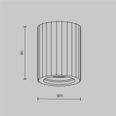 Потолочный светильник Conik gyps GU10 1х10Вт, C121CL-GU10-W