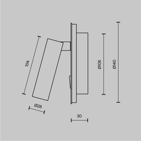 Настенный светильник (бра) Ios 176 3000К 9Вт IP 20, C176-WL-01-6W-W