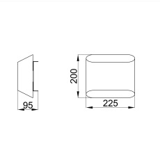 Светодиодный бра RVE-LBX-BOX-BRA-N, 12 Ватт, 4000 K, черный