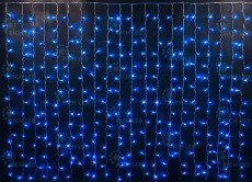 Светодиодная занавеса 300 LED, 16 Ватт, IP54, для улицы и помещения, провод Прозрачный, Свечение: постоянное, RL-CS2*1.5-T/B