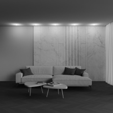 Встраиваемый светильник Nude 4000K 12Вт 180°, DL065-12W4K-TRS-W